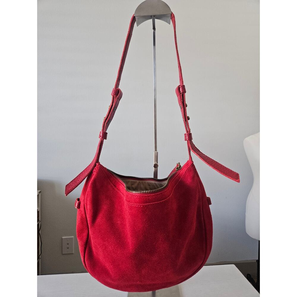 The Sak Suede Tess Shoulder Bag Scarlet - Picture 8 of 10